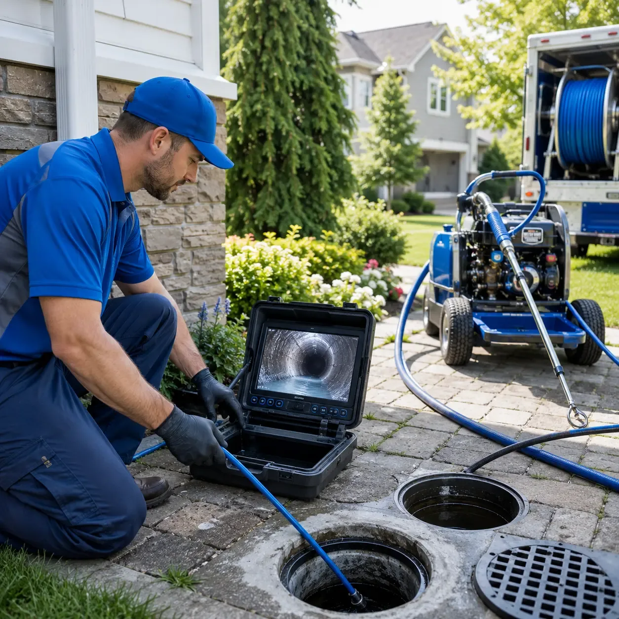 Outdoor drain cleaning professionals serving Riga, MI